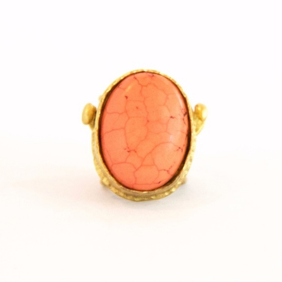 *SOLD* Coral Ring // Handmade // Open - Picture 5 of 5